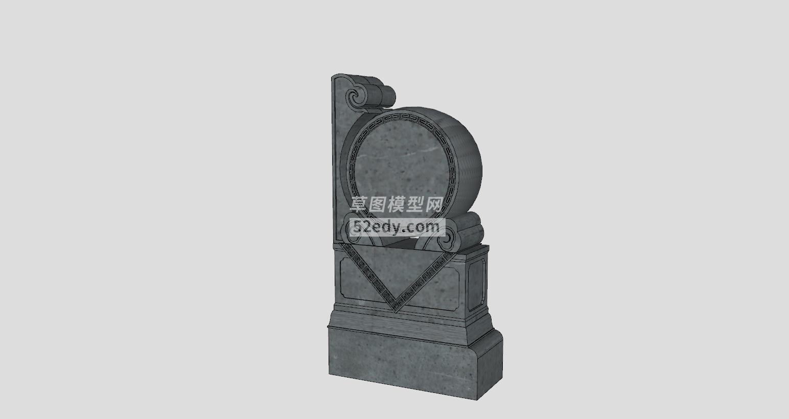古建元素徽派石鼓SU模型QQ浏览器截图20190529172131(1)