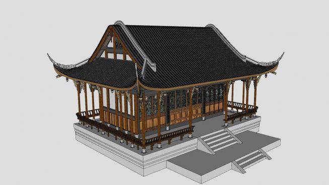中国古建筑SU模型
