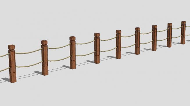 栏杆、围墙SU模型