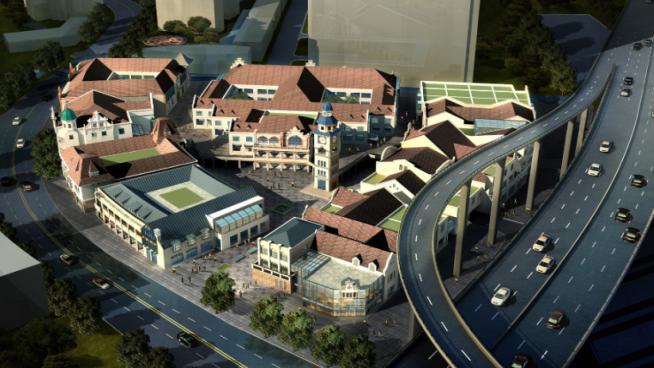 城市商�I街建筑�O�SU模型