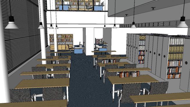 图书馆室内设计模型