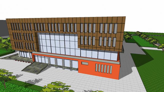 图书馆建筑规划SU模型