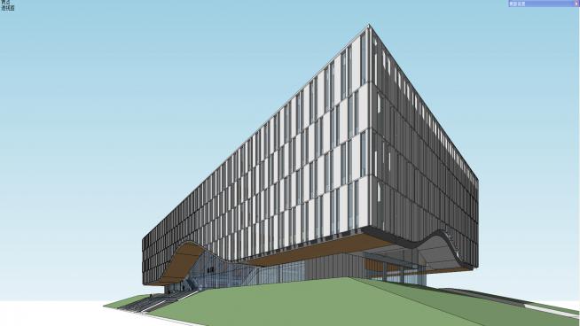 图书馆最终形体修改东南大学SU模型