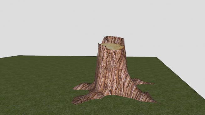 绿地树木树桩SU模型