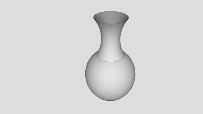 白色中式花瓶SU模型