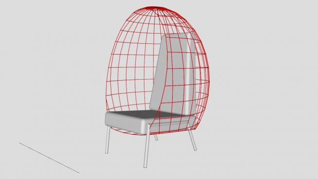 红网椅子休闲座椅SU模型