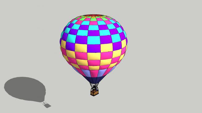 夏季娱乐用的热气球SU模型