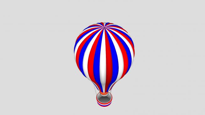 三色热气球SU模型