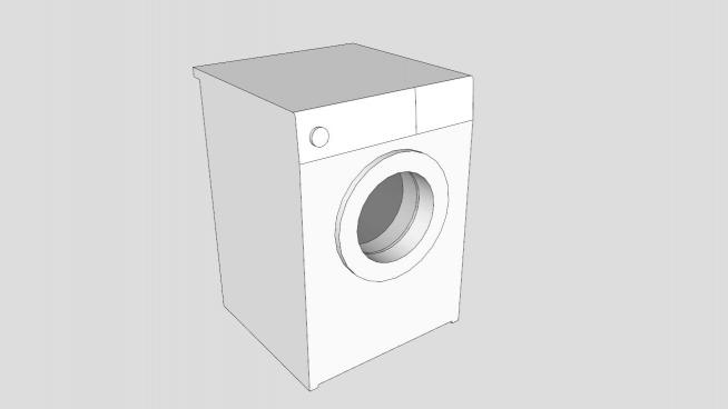 现代简易洗衣机SU模型