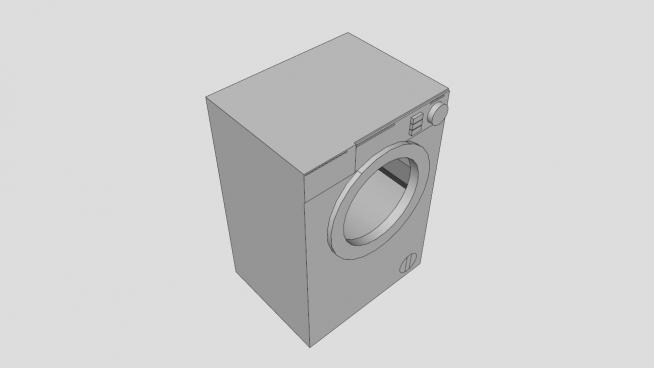 现代小型洗衣机SU模型