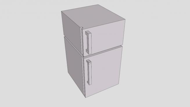 简易普通电冰箱SU模型