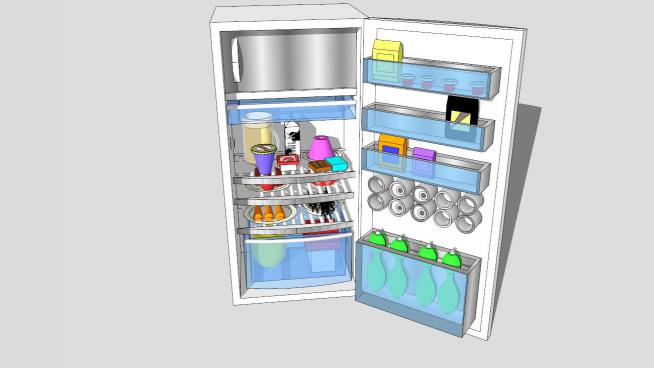 单门电冰箱SU模型