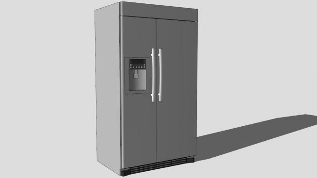 现代双门式电冰箱SU模型