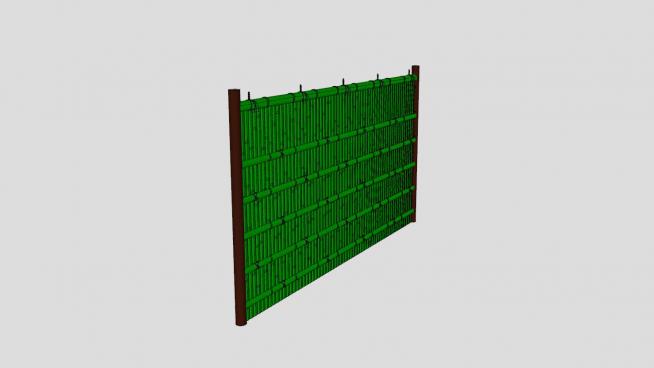 植物竹篱笆SU模型