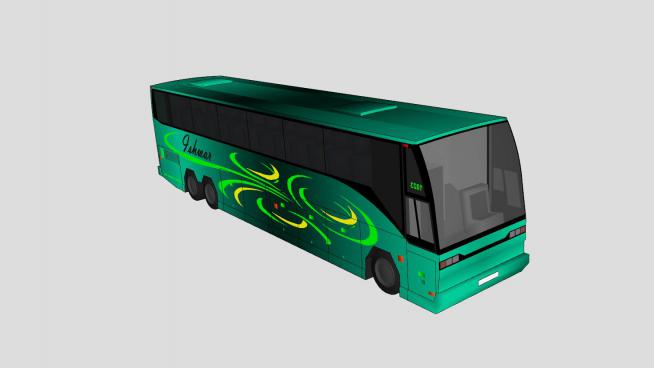 绿色公共汽车SU模型