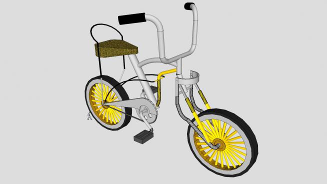 低骑自行车车辆SU模型