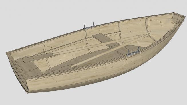 木船小舟SU模型