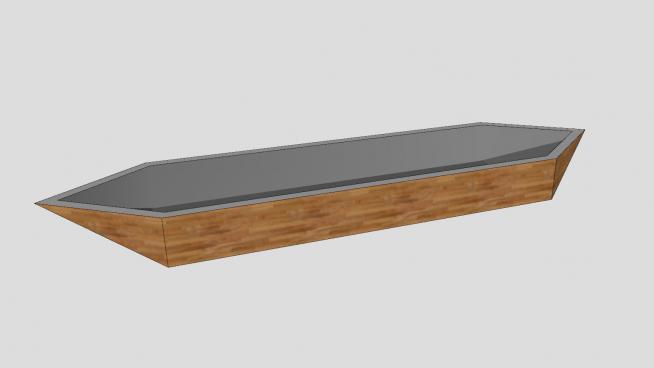 木质小舟SU模型
