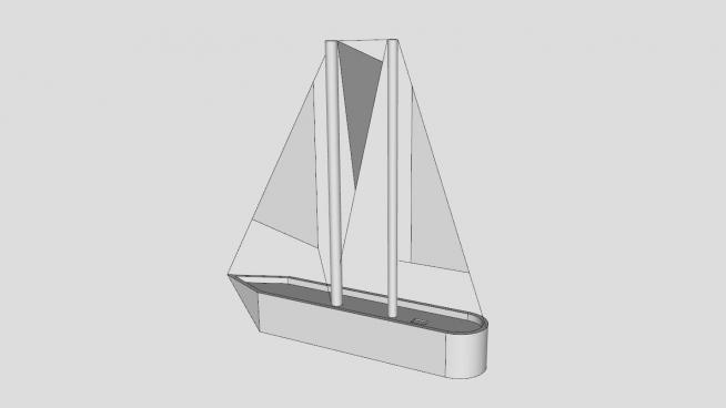 �易帆船船只SU模型