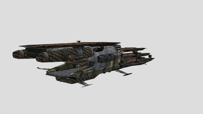 大型三层船舰宇宙飞船SU模型