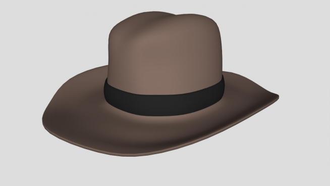 棕色帽子SU模型