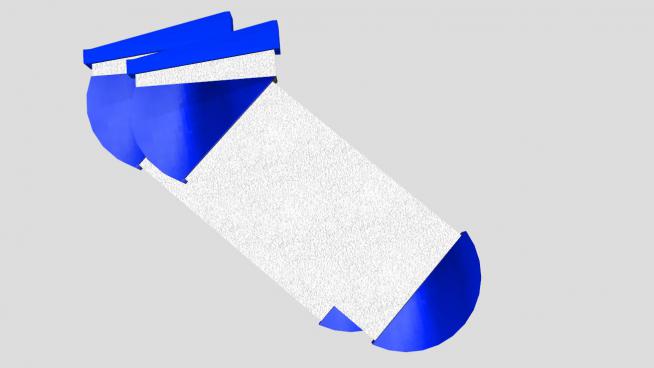 蓝白色袜子SU模型