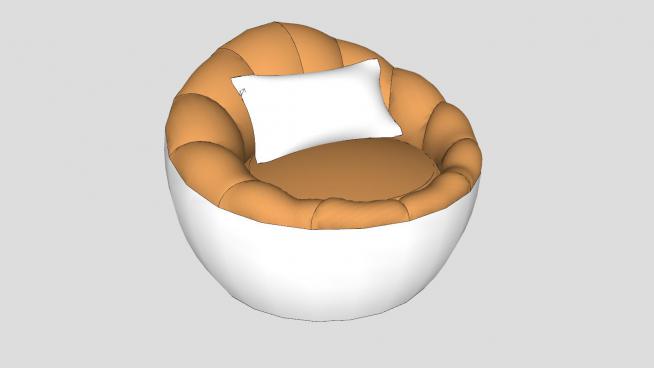 休闲蛋蛋椅沙发凳SU模型