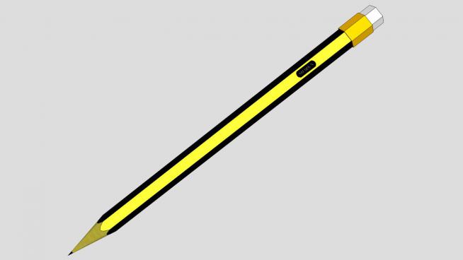 黄色铅笔SU模型