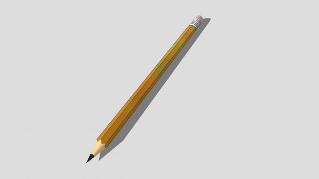 办公文具铅笔SU模型