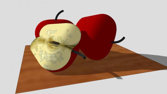水果食品红苹果SU模型