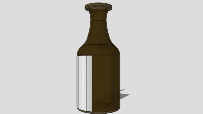 棕色酒瓶SU模型