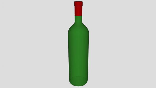 红酒瓶SU模型