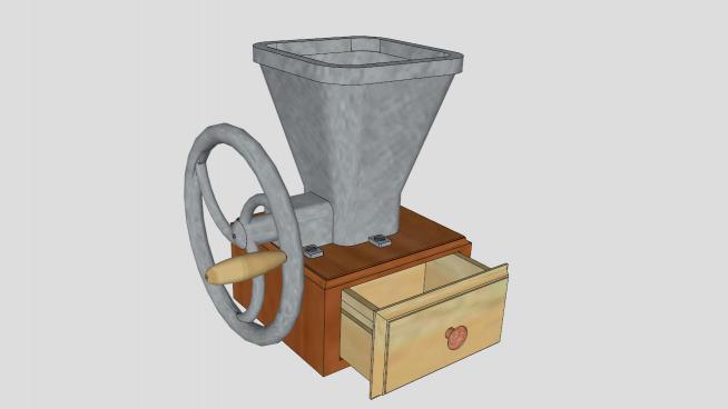 手磨咖啡器SU模型