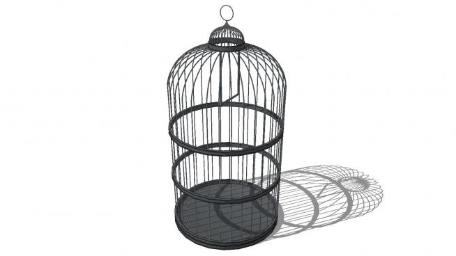 鸟笼的SKP模型素材设计