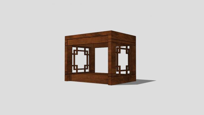 中式古典��木床床�^柜