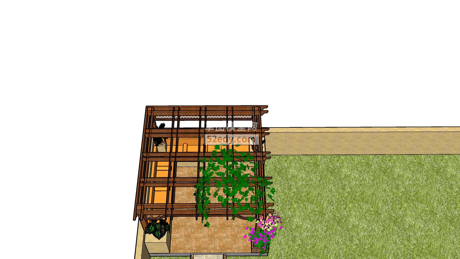 庭院木�雠镒叩涝O�SU模型SketchUp 2014 模型-Scene 7(7)