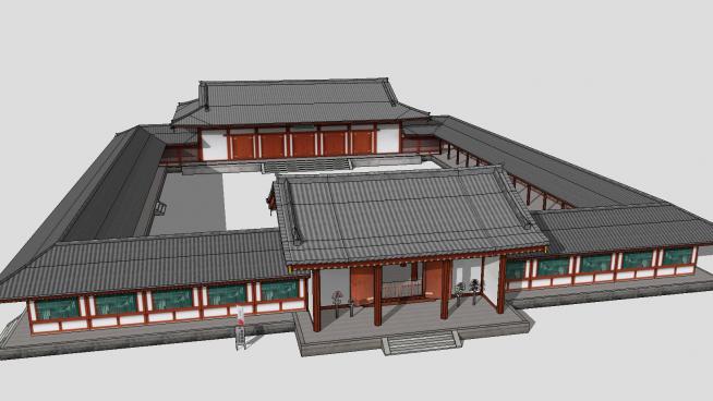 中式古建筑SU模型QQ浏览器截图20190812015827(1)
