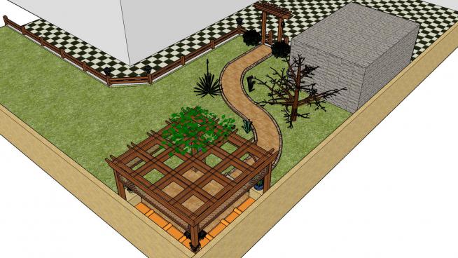 庭院木�雠镒叩涝O�SU模型SketchUp 2014 模型-Scene 8(8)