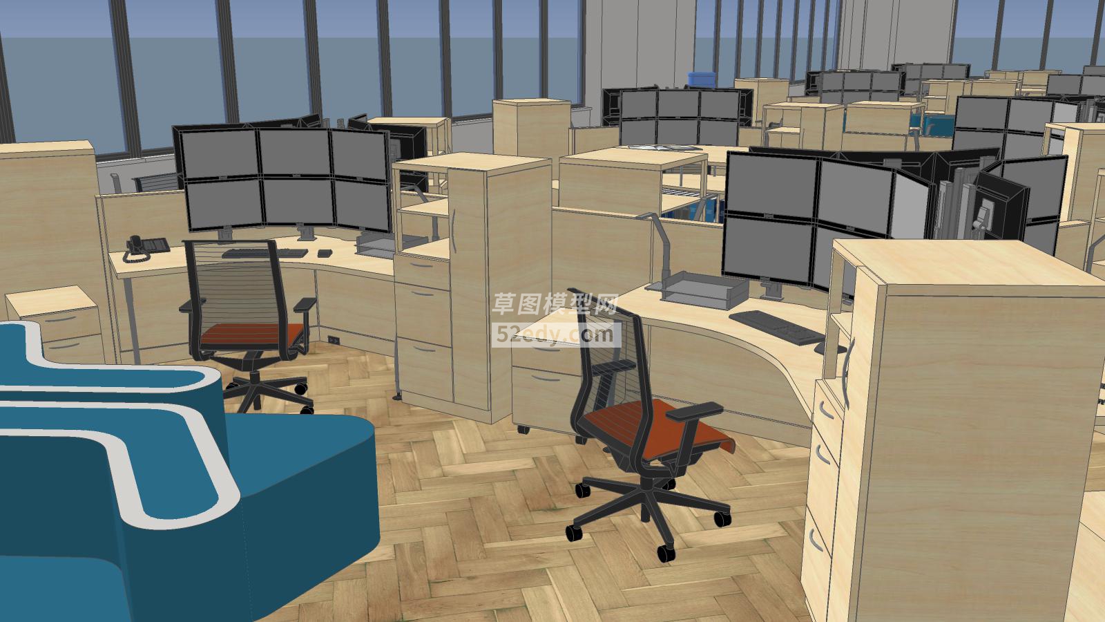 外国公司办公室SU模型外国公司办公室SU模型设计-WorkSpace 1(13)