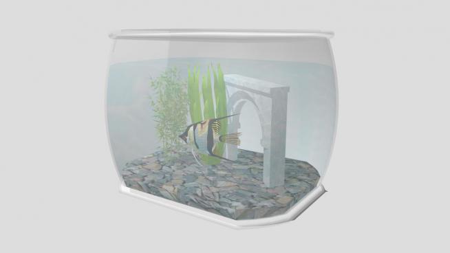 八角形玻璃鱼缸SU模型