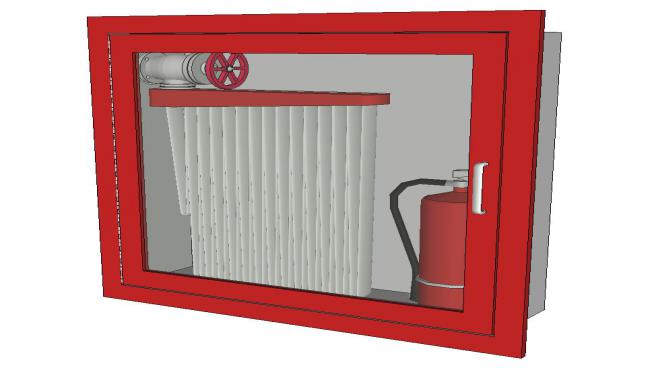 消防栓箱室��缁鹌�SU模型