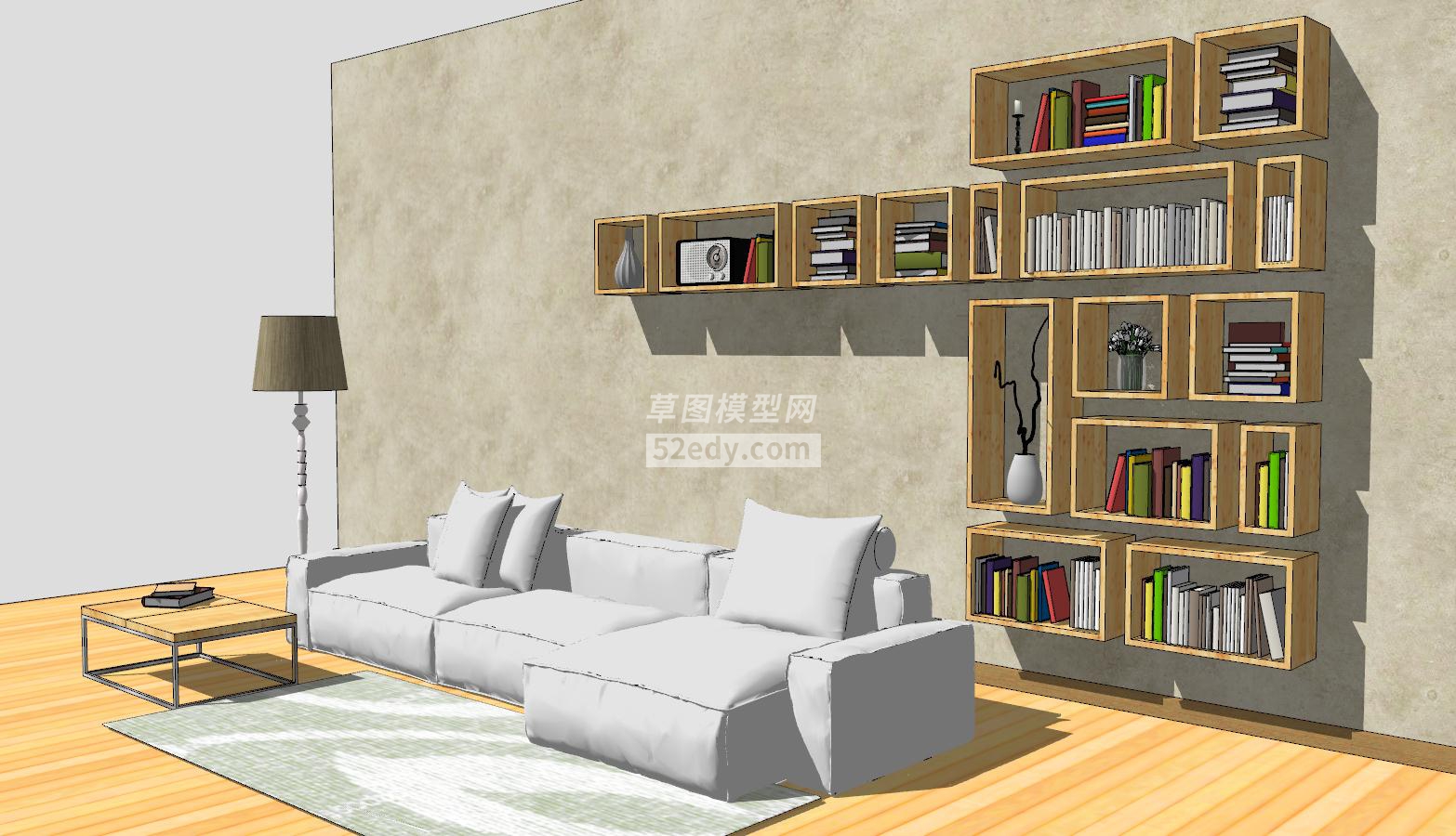 客厅休闲风格家具设计SU模型QQ浏览器截图20190823095959(2)