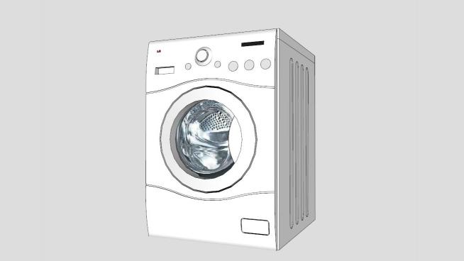 白色款�L筒洗衣�CSU模型