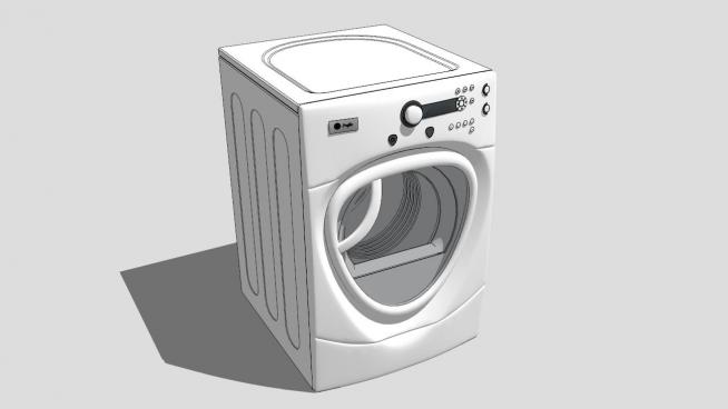白色滚筒洗衣机sketchup模型QQ浏览器截图20190830150746(1)