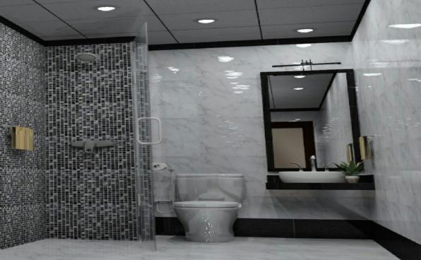 现代卫生间小浴室SU模型