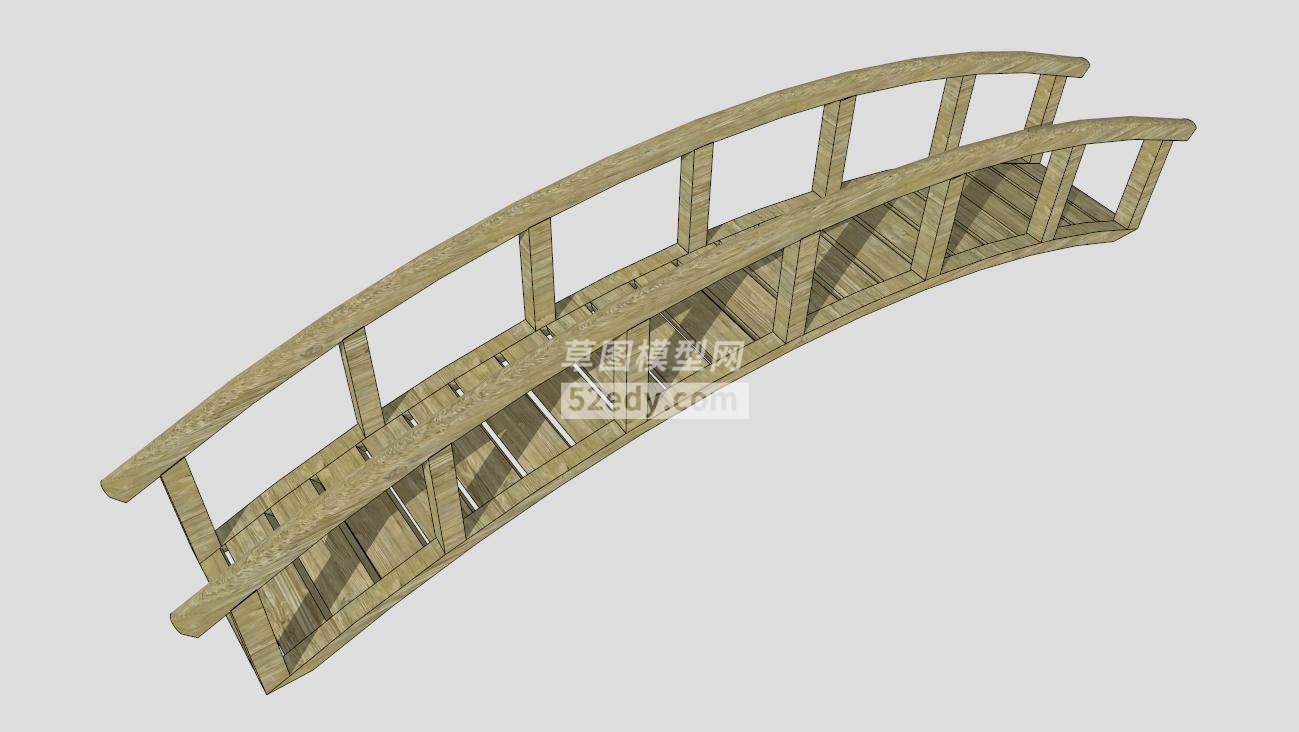 中式公园拱桥小木桥SU模型QQ浏览器截图20190910145517(1)
