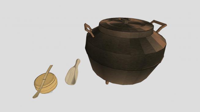 古代茶具SU模型