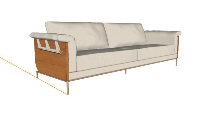 现代简约休闲沙发SU模型