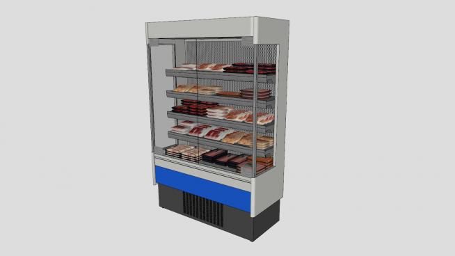 冷藏柜冰柜冷�龉袢忸�SU模型