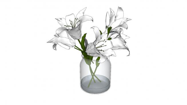 白百合花束花瓶SU模型QQ浏览器截图20191108172159(1)